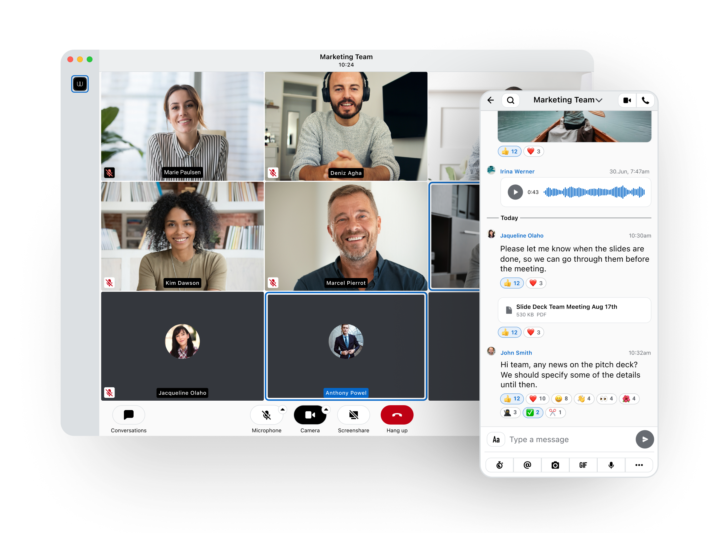 product shot calling chat EN